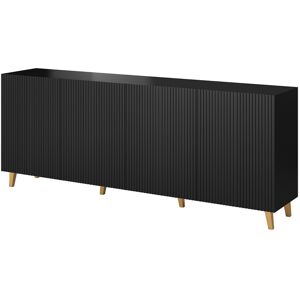 Best Mobilier Buffet bas contemporain 200 cm noir