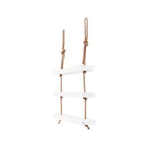 Hannun Etagere en bois de couleur blanc 3 etages 70 cm