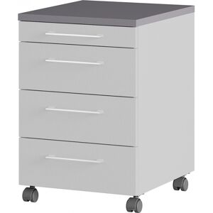 Vivabita Caisson de bureau contemporain gris