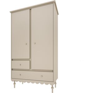 Wood Luck Design Armoire 2 portes 2 tiroirs olive