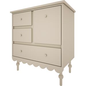 Wood Luck Design Commode 3 tiroirs 1 porte olive