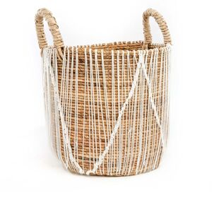 Bazar Bizar Panier en herbes de mer naturel blanc