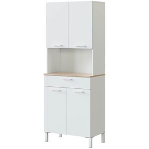 Calicosy Buffet de cuisine 4 portes + 1 tiroir - H186 x L72 cm