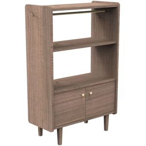 Sauthon Bibliotheque 2 portes et 1 penderie en bois avec boutons metal