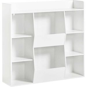 SoBuy Meuble de rangement pour enfants avec 8 compartiments effet bois blanc