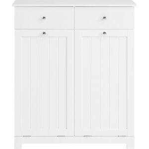 SoBuy Meuble bas de rangement effet bois blanc