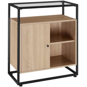 Tectake Commode Style Industriel Bois clair industriel, Chene Sonoma