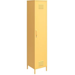 Novogratz Armoire haute avec 1 porte en metal jaune