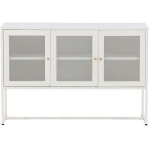 Meubles & Design Buffet bas industriel en acier 120cm blanc