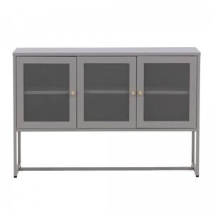 Meubles & Design Buffet bas industriel en acier 120cm gris