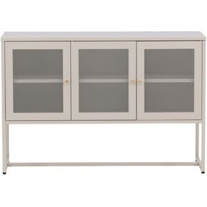 Meubles & Design Buffet bas industriel en acier 120cm beige