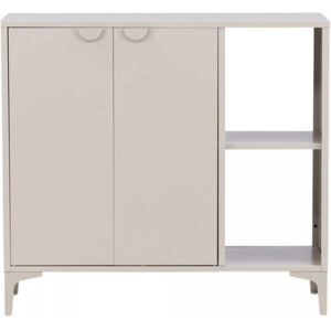 Meubles & Design Buffet bas 2 portes 2 etageres en metal beige