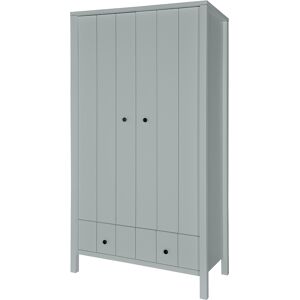 Novelies Armoire 2 portes 2 tiroirs gris