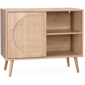 sweeek Buffet de rangement cannage arrondi porte reversible