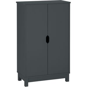 Loft24 Armoire 2 portes en panneaux de particules anthracite