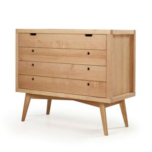 ID Kids Commode 4 tiroirs effet bois naturel