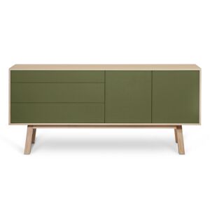 MON PETIT MEUBLE FRANCAIS Buffet en frene 2 portes+3 tiroirs 180 cm, hauteur 94 cm