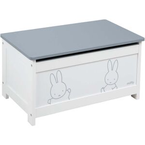 roba Coffre a jouets en bois blanc, motif lapin gris