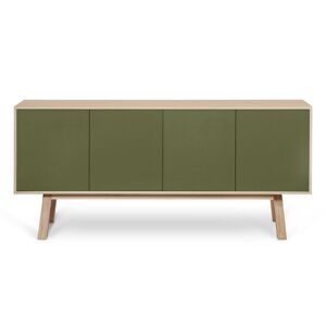 MON PETIT MEUBLE FRANCAIS Buffet 4 portes en frene 220 cm, hauteur 94 cm