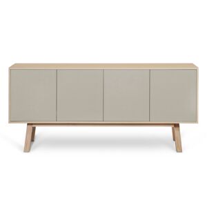 MON PETIT MEUBLE FRANCAIS Buffet 4 portes en frene 220 cm, hauteur 94 cm