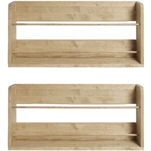 Hannun Etagere murale pour chaussures en bois (2 unites) en naturel