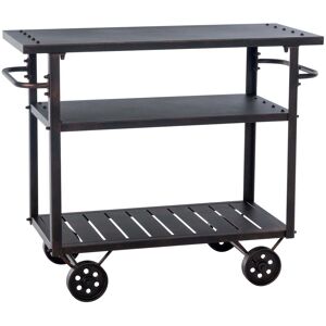 CLP Chariot de service industriel avec roulettes en metal Bronze