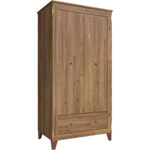 Petits meubles Armoire 2 portes 1 tiroir panneaux agglomeres naturel