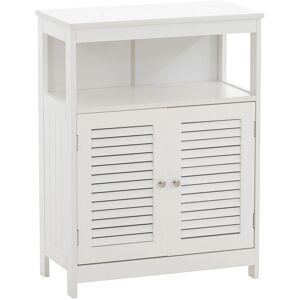 CLP Commode avec 2 portes en bois Blanc