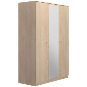 CAMIF Armoire 3 portes 1 miroir effet bois bois