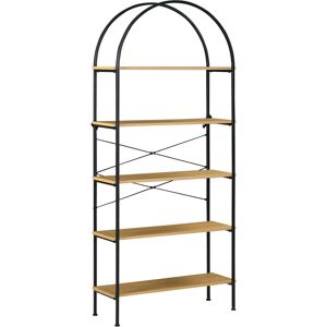 Homcom Bibliotheque etagere 5 niveaux design industriel en arche H. 1,79 m