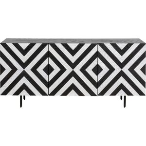 Kare Design Buffet 3 portes en frene noir et blanc