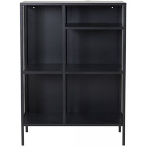 Meubles & Design Buffet bas industriel avec etageres en metal 110cm noir