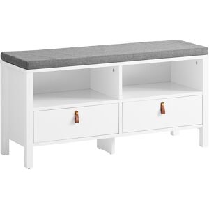 SoBuy Commode a chaussure avec 2 compartiments et 2 tiroirs effet bois blanc