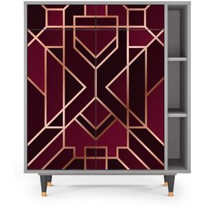 Storyz Buffet bordeaux 2 tiroirs et 2 portes L 94 cm