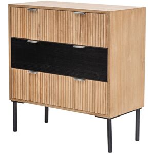 Nordlys Commode 3 tiroirs en bois et bois naturel