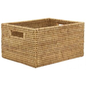 Aubry Gaspard Panier de rangement en rotin naturel 38 x 30 x 20 cm