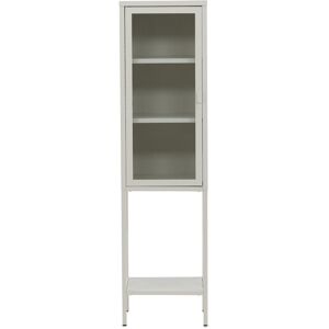 Venture Home Armoire vitree avec etagere en acier misha blanc