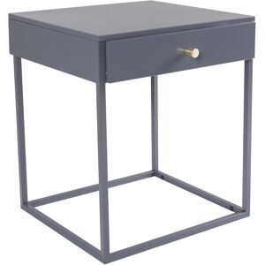 Venture Home Table de chevet en acier bakal gris