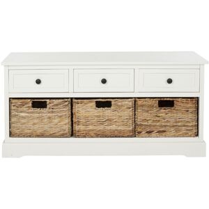 Safavieh Meubles de rangement Bois de pin en Blanc, 40 X 105 X 50 cm