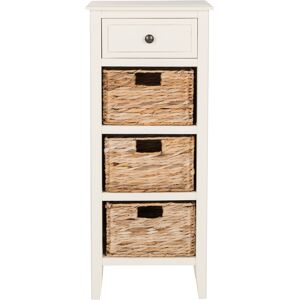 Safavieh Meubles de rangement Bois de pin en Blanc, 30 X 40 X 90 cm