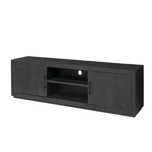 Moloo ANDUZ-Meuble TV 2 portes L150cm en bois de Manguier massif noir