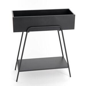 Hellin Console porte plantes en metal noir