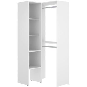 Dmora Armoire effet bois blanc