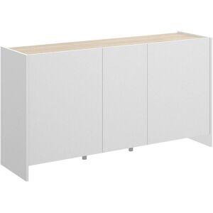 Dmora Buffet blanc et effet bois de chene