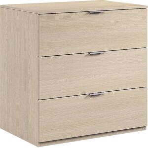 Dmora Commode 3 tiroirs effet bois chene