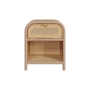 Rendez-Vous Deco Table de chevet en bois massif, 1 porte et 1 niche