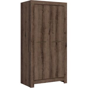 Petits meubles Armoire 2 portes panneaux agglomeres naturel fonce