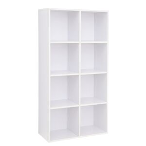 VASAGLE Bibliotheque a 8 compartiments etagere meuble de rangement blanc
