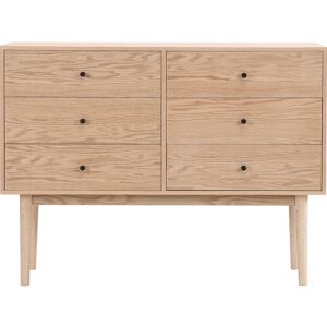 Homifab Commode 6 tiroirs en bois 120 cm