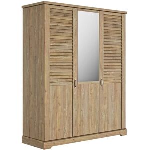 CAMIF Armoire 3 portes effet bois clair